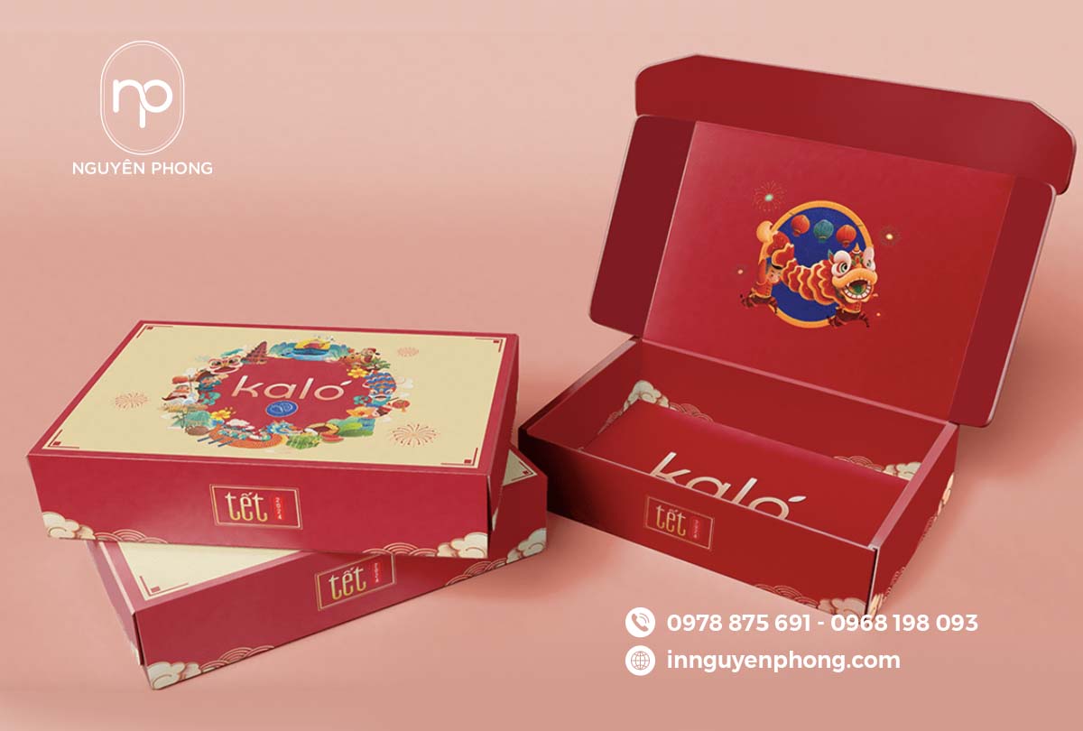 Màu đỏ phổ biến của hộp giấy 